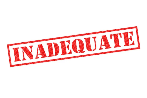 Inadequate Red Rubber Stamp White Background — Stock Photo, Image