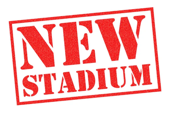 New Stadium Red Rubber Stamp White Background — Stock Photo, Image