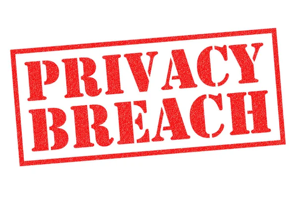 Privacy Breach Red Rubber Stamp White Background — Stock Photo, Image