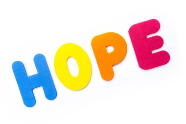 Umut çok renkli harflerle spelt kelime.