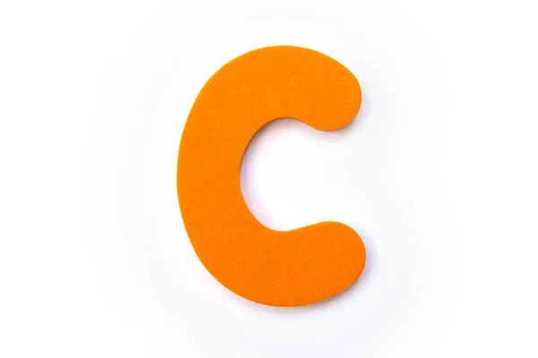 Orange Letter White Background — Stock Photo, Image