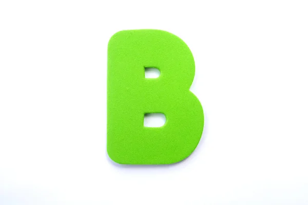 Lettera Verde Sfondo Bianco — Foto Stock