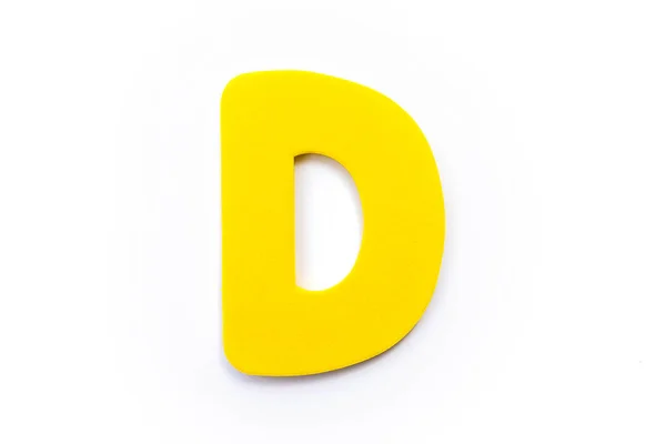 白い背景の上の黄色の文字 — ストック写真