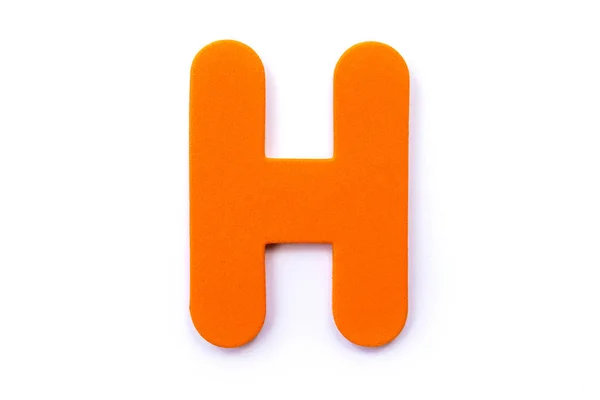 Orange Letter White Background — Stock Photo, Image