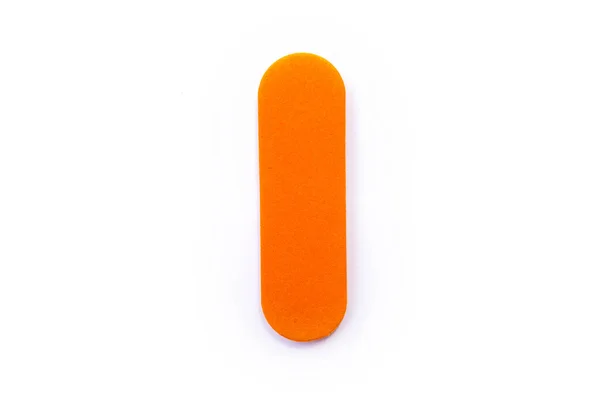 Oranje Letter Een Witte Achtergrond — Stockfoto