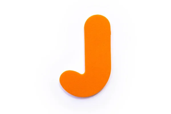 Orange Letter White Background — Stock Photo, Image