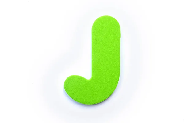 Green Letter White Background — Stock Photo, Image