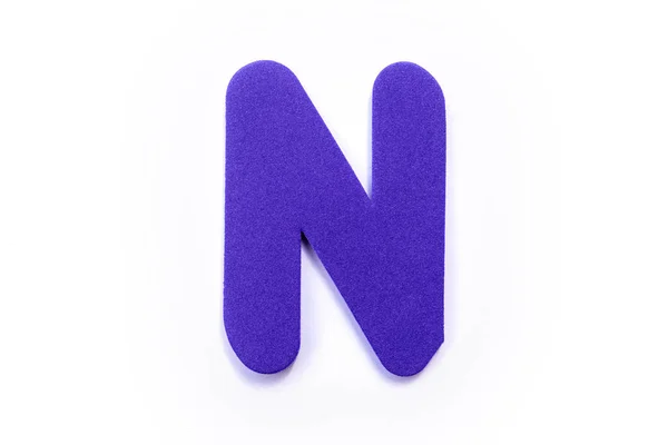 白地に紫の文字 — ストック写真