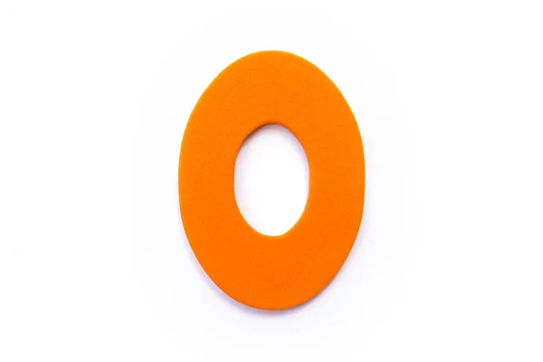 Oranje Brief Een Witte Achtergrond — Stockfoto