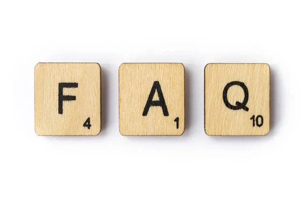 London June 28Th 2018 Abbreviation Faq Frequently Asked Questions Spelt — Stock Photo, Image