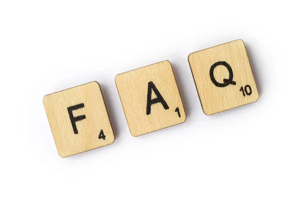 London June 28Th 2018 Abbreviation Faq Frequently Asked Questions Spelt — Stock Photo, Image