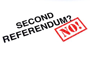 Kırmızı bir hayır ile damgalı ikinci referandum soru! pencere boyutu.