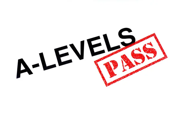 Levels Heading Stamped Red Pass Rubber Stamp — Stock Photo, Image