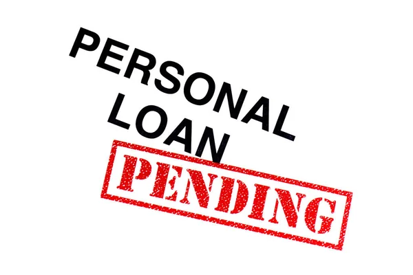 Personal Loan Heading Stamped Red Pending Rubber Stamp — Stock Photo, Image