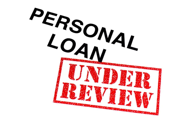 Personal Loan heading stamped with a red UNDER REVIEW rubber stamp.