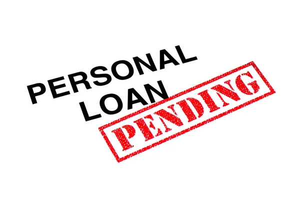 Personal Loan Heading Stamped Red Pending Rubber Stamp — Stock Photo, Image