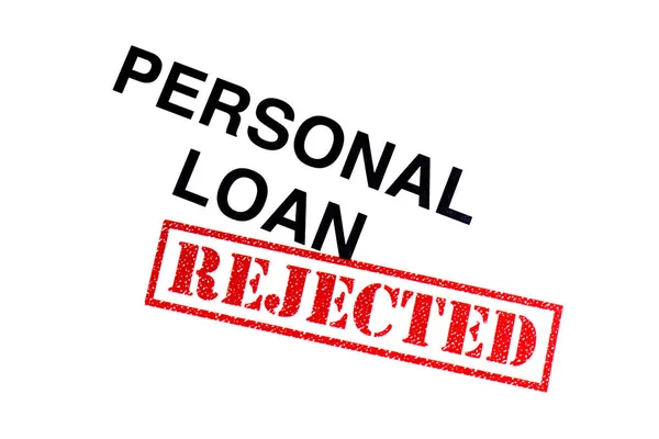 Titlul Împrumutului Personal Ștampilat Ștampilă Roșie Din Cauciuc Rejectată — Fotografie, imagine de stoc