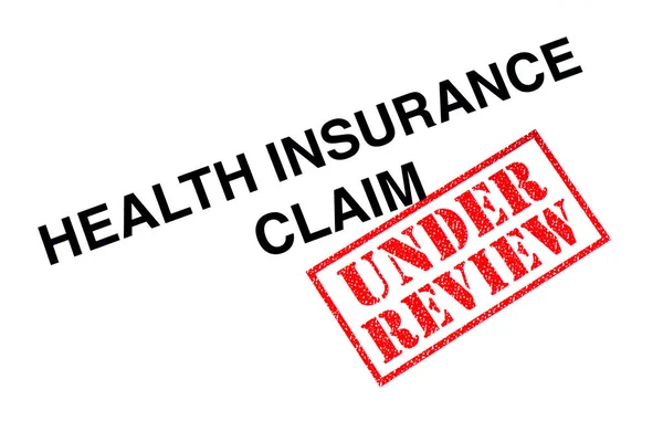 Health Insurance Claim Rubriek Voorzien Van Een Rode Onder Review — Stockfoto