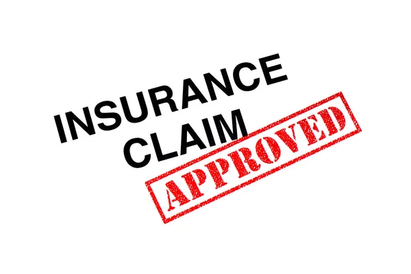 Insurance Claim Heading Stamped Red Approved Rubber Stamp — Stock Photo, Image