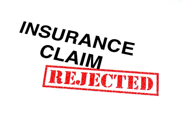 Insurance Claim Heading Stamped Red Rejected Rubber Stamp — Stock Photo, Image