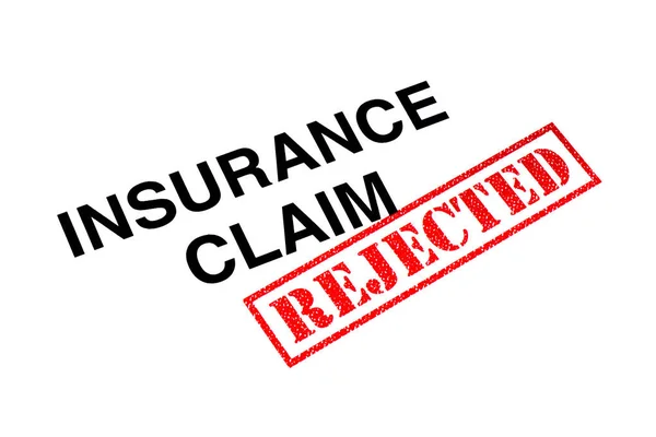 Insurance Claim Heading Stamped Red Rejected Rubber Stamp — Stock Photo, Image