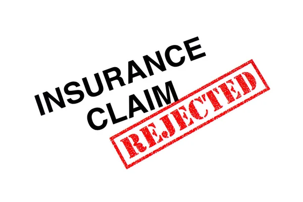 Insurance Claim Heading Stamped Red Rejected Rubber Stamp — Stock Photo, Image