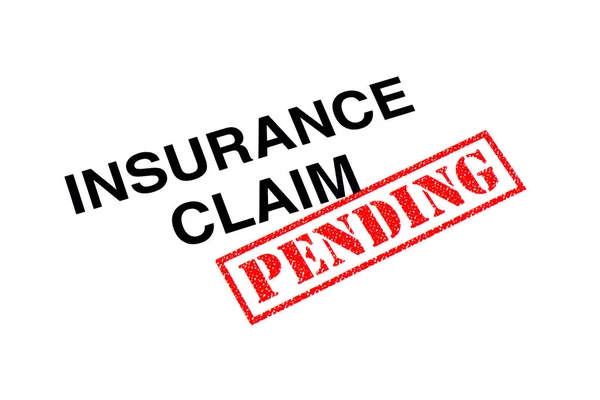 Insurance Claim Heading Stamped Red Pending Rubber Stamp — Stock Photo, Image