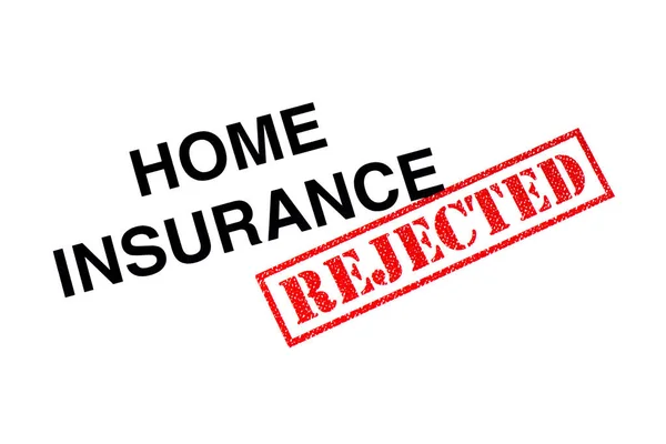 Home Insurance Heading Stamped Red Rejected Rubber Stamp — Stock Photo, Image