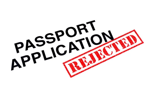 Passport Application Heading Stamped Red Rejected Rubber Stamp — Stock Photo, Image