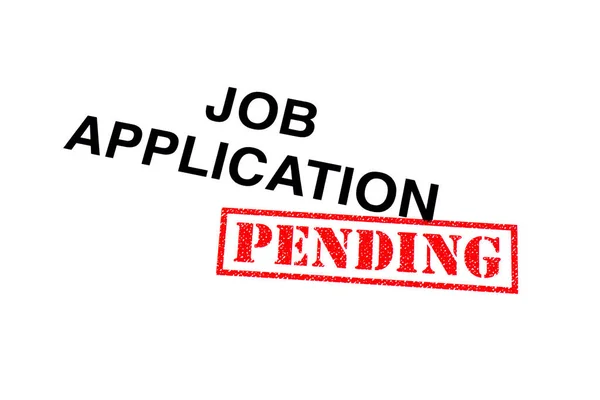 Job Application Heading Stamped Red Pending Rubber Stamp — Stock Photo, Image