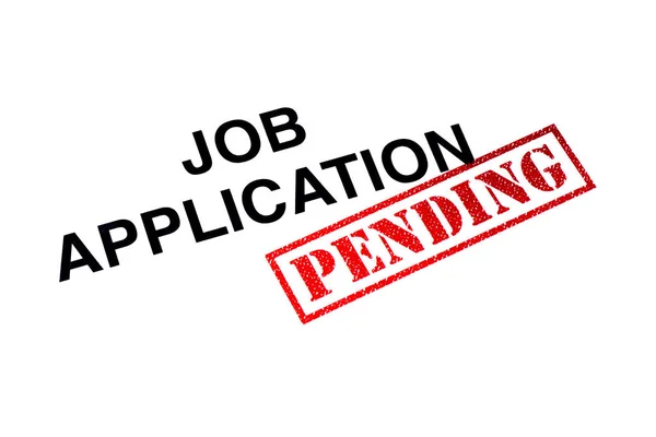 Job Application Heading Stamped Red Pending Rubber Stamp — Stock Photo, Image