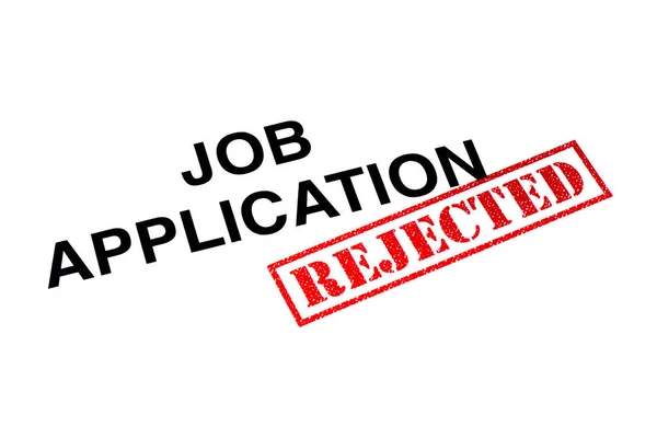 Job Título Aplicação Carimbado Com Carimbo Borracha Rejected Vermelho — Fotografia de Stock