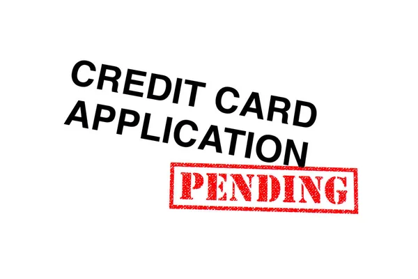 Credit Card Application heading stamped with a red PENDING rubber stamp.