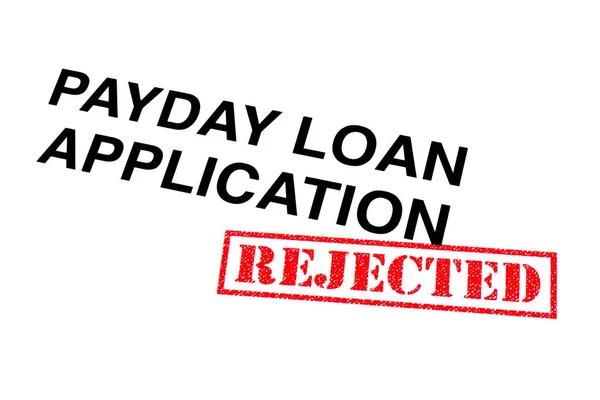 Payday Loan Application Heading Stamped Red Rejected Rubber Stamp — Stock Photo, Image