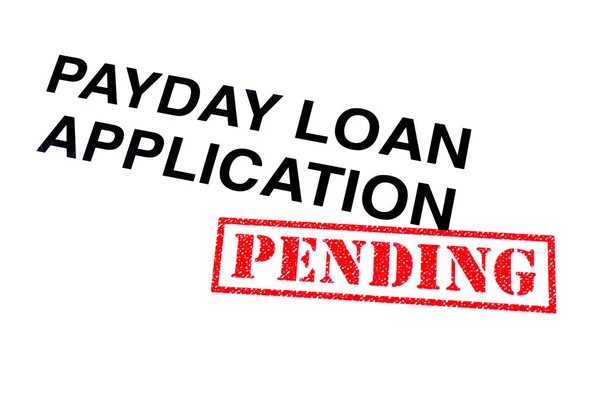 Payday Loan Application Heading Stamped Red Pending Rubber Stamp — Stock Photo, Image