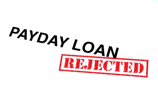 Payday Pożyczki Pozycji Czerwoną Pieczątka Odrzucone — Zdjęcie stockowe
