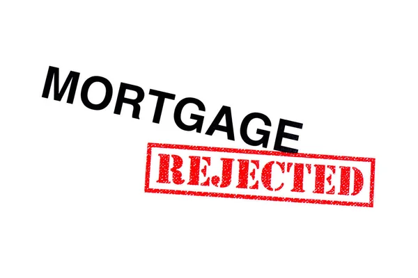 Mortgage Heading Stamped Red Rejected Rubber Stamp — Stock Photo, Image
