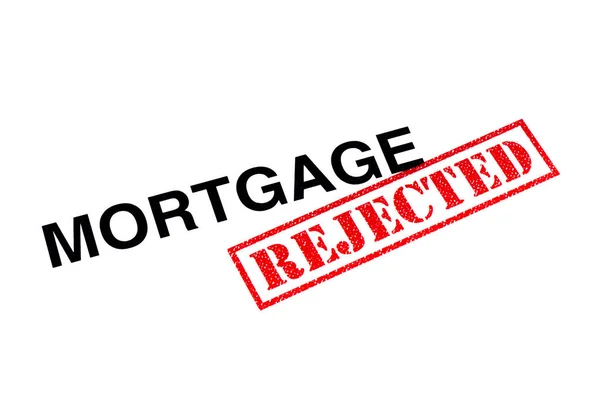 Mortgage Heading Stamped Red Rejected Rubber Stamp — Stock Photo, Image