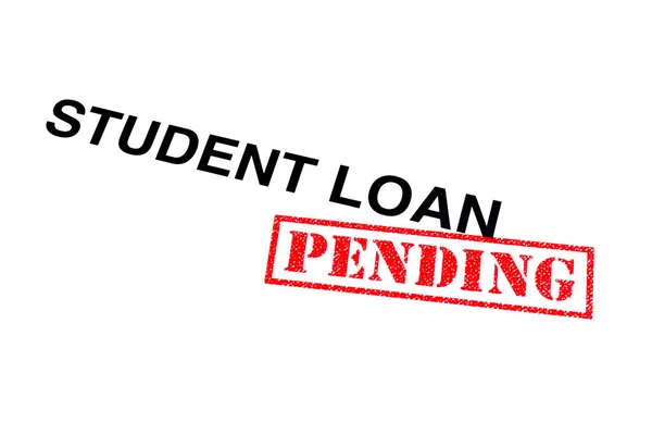 Student Loan Intestazione Timbrato Con Timbro Gomma Rosso Pending — Foto Stock