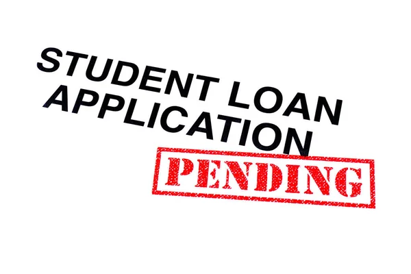 Student Loan Application Heading Stamped Red Pending Rubber Stamp — Stock Photo, Image