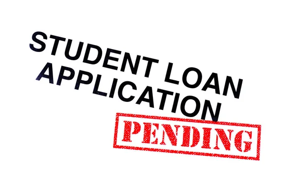 Student Loan Application Heading Stamped Red Pending Rubber Stamp — Stock Photo, Image