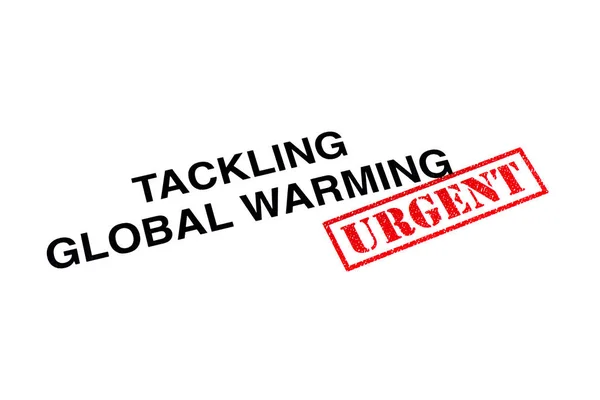 Håndtering Global Oppvarming Stemplet Med Rødt Urgent Stempel – stockfoto