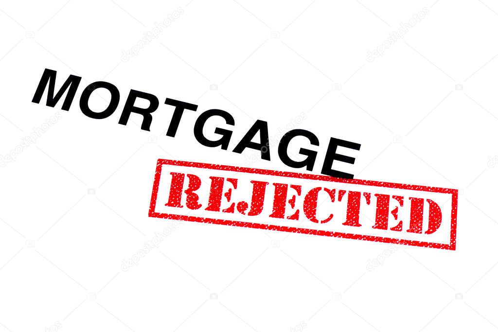 Mortgage heading stamped with a red REJECTED rubber stamp. 