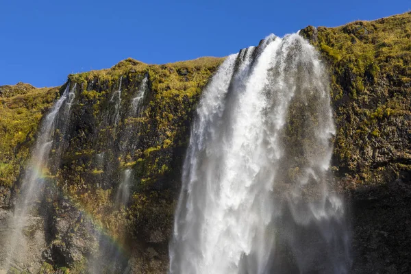 Magnificent Seljalandsfoss Waterfall Southern Iceland Waterfall Drops Metres Part Seljalands — Stock Photo, Image