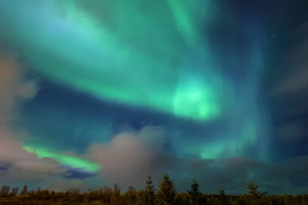 Reykjavik Islanda Ottobre 2018 Una Veduta Della Splendida Aurora Boreale — Foto Stock