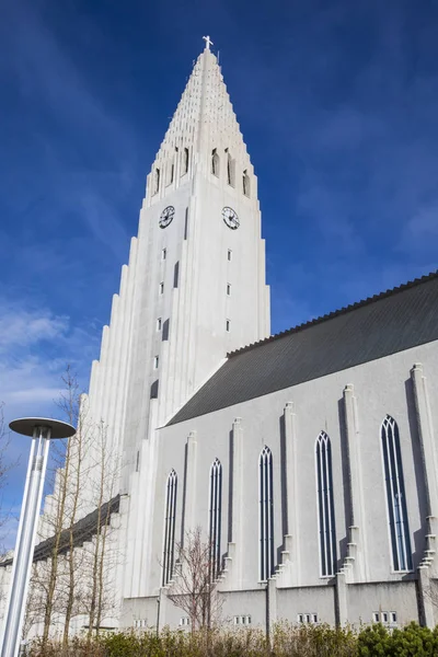 Pohled Velkolepá Katedrála Reykjavik Také Známý Jako Evangelický Kostel Hallgrímskirkja — Stock fotografie