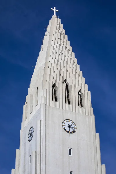 Una Vista Magnífica Catedral Reikiavik También Conocida Como Iglesia Luterana —  Fotos de Stock