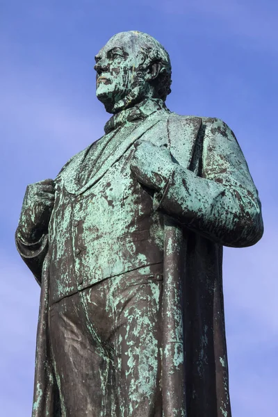 Statue Jon Sigurdsson Located Austurvollur Square Icelandic Parliament House City — Stock Photo, Image