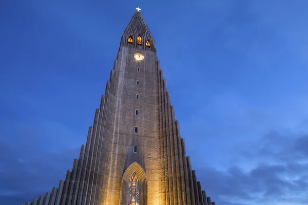Reykjavik Islandia Października 2018 Widok Wspaniały Kościół Luterański Hallgrímskirkja Znany — Zdjęcie stockowe