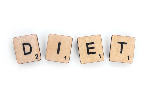 Londres Reino Unido Julio 2018 Palabra Diet Deletreado Con Azulejos —  Fotos de Stock